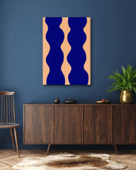 After Hover: Bubble Braids III - Abstrakte Formen in Blush und Blau