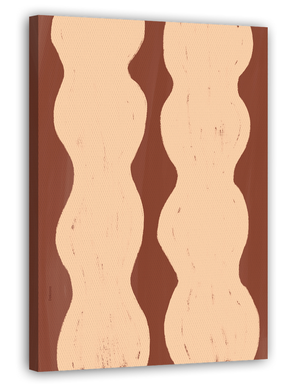 Bubble Braids IV - Abstrakte Formen in Braun und Beige