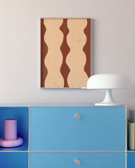 After Hover: Bubble Braids IV - Abstrakte Formen in Braun und Beige