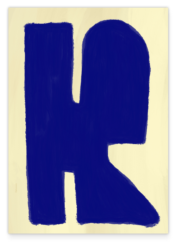 Abstrakte Form "Organic Blue "