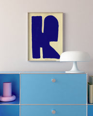 After Hover: Abstrakte Form "Organic Blue "