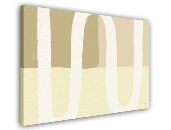 Earthy Elegance: Abstrakte Wandkunst in Beige