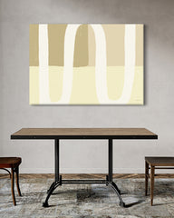 After Hover: Earthy Elegance: Abstrakte Wandkunst in Beige