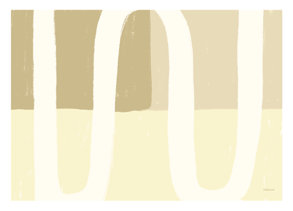 Earthy Elegance: Abstrakte Wandkunst in Beige