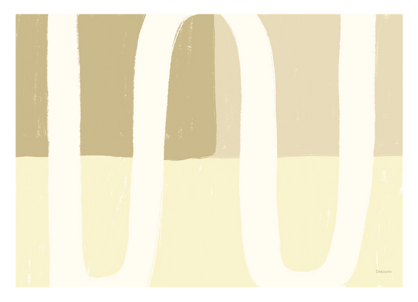 Earthy Elegance: Abstrakte Wandkunst in Beige