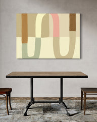 After Hover: "Keen Khaki" -  Abstrakte Wandkunst in Erdtönen