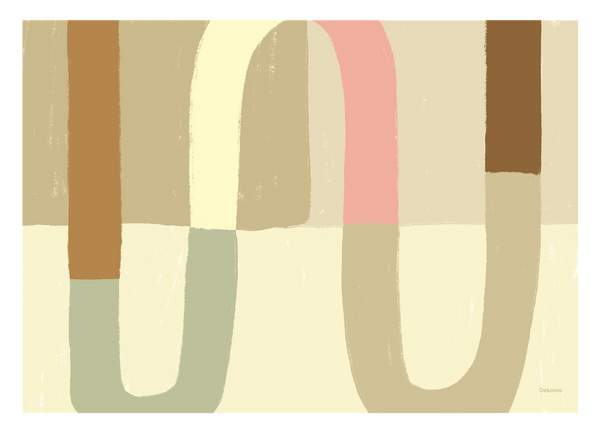 "Keen Khaki" -  Abstrakte Wandkunst in Erdtönen