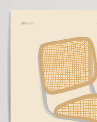 After Hover: Illustration "Bauhaus Chair" mit Wiener Geflecht