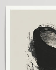 After Hover: Black Brushpainting I - Abstrakte Wandkunst