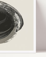 After Hover: "Black Bliss" No. 3 - Abstrakte Zeichnung im Querformat