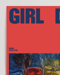 After Hover: Girl Dinner Aesthetic - Food Illustration in Rot