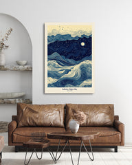 After Hover: Infinite Nightsky - Vintage inspirierte Wellen Zeichnung