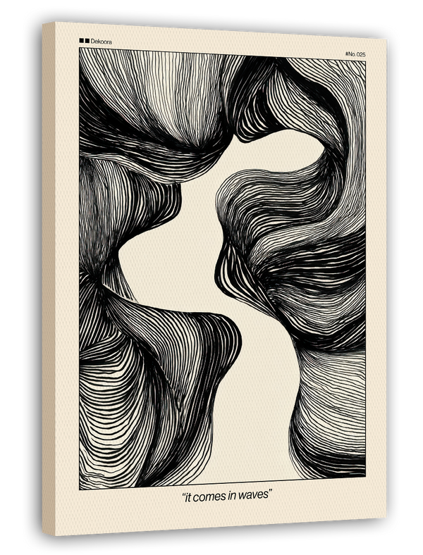 It Comes in Waves - Moderne Wellen-Illustration