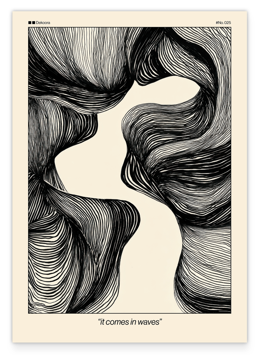 It Comes in Waves - Moderne Wellen-Illustration