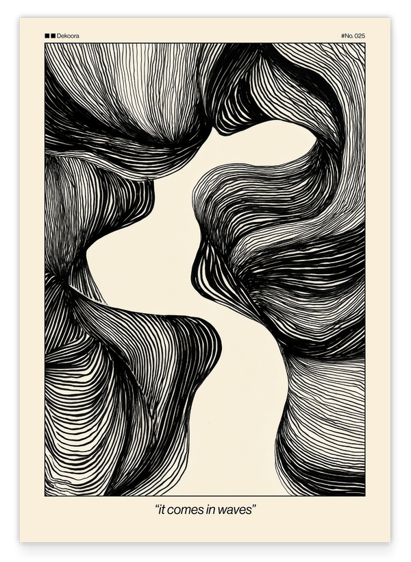 It Comes in Waves - Moderne Wellen-Illustration