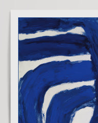 After Hover: Shapes of Blue - Abstract Artwork