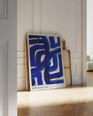 After Hover: Shapes of Blue - Abstract Artwork