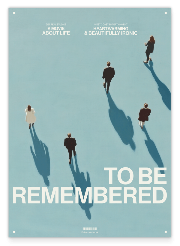 To Be Remembered - Vintage Illustration in Blau