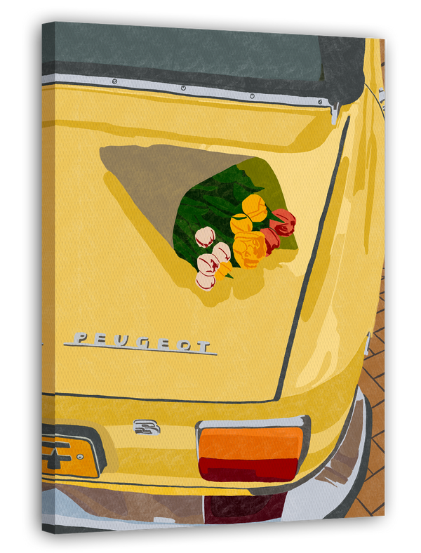 Join Me for a Ride - Oldtimer Illustration
