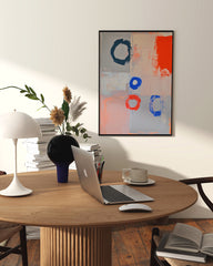 After Hover: Creative Circles - Abstrakte Kunst in Rot und Blau