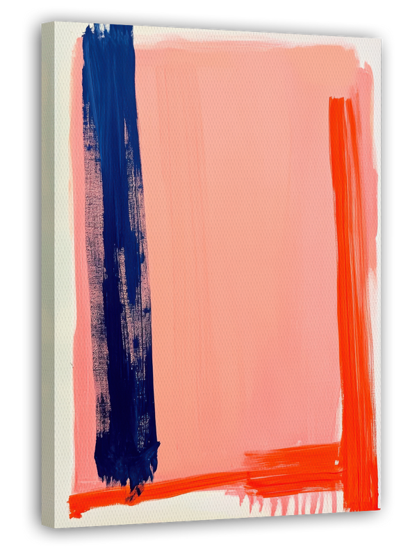 Abstraktes Pinselwerk "Coral Blue"