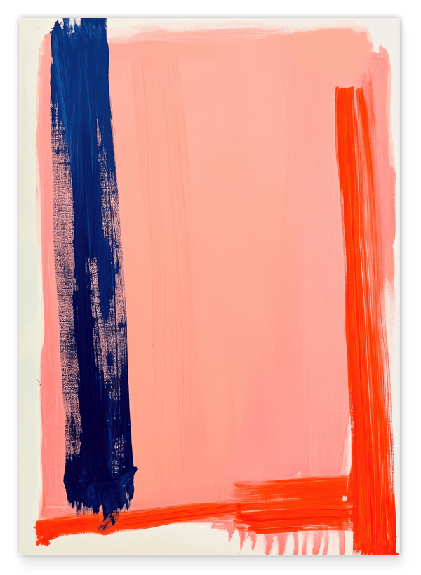 Abstraktes Pinselwerk "Coral Blue"