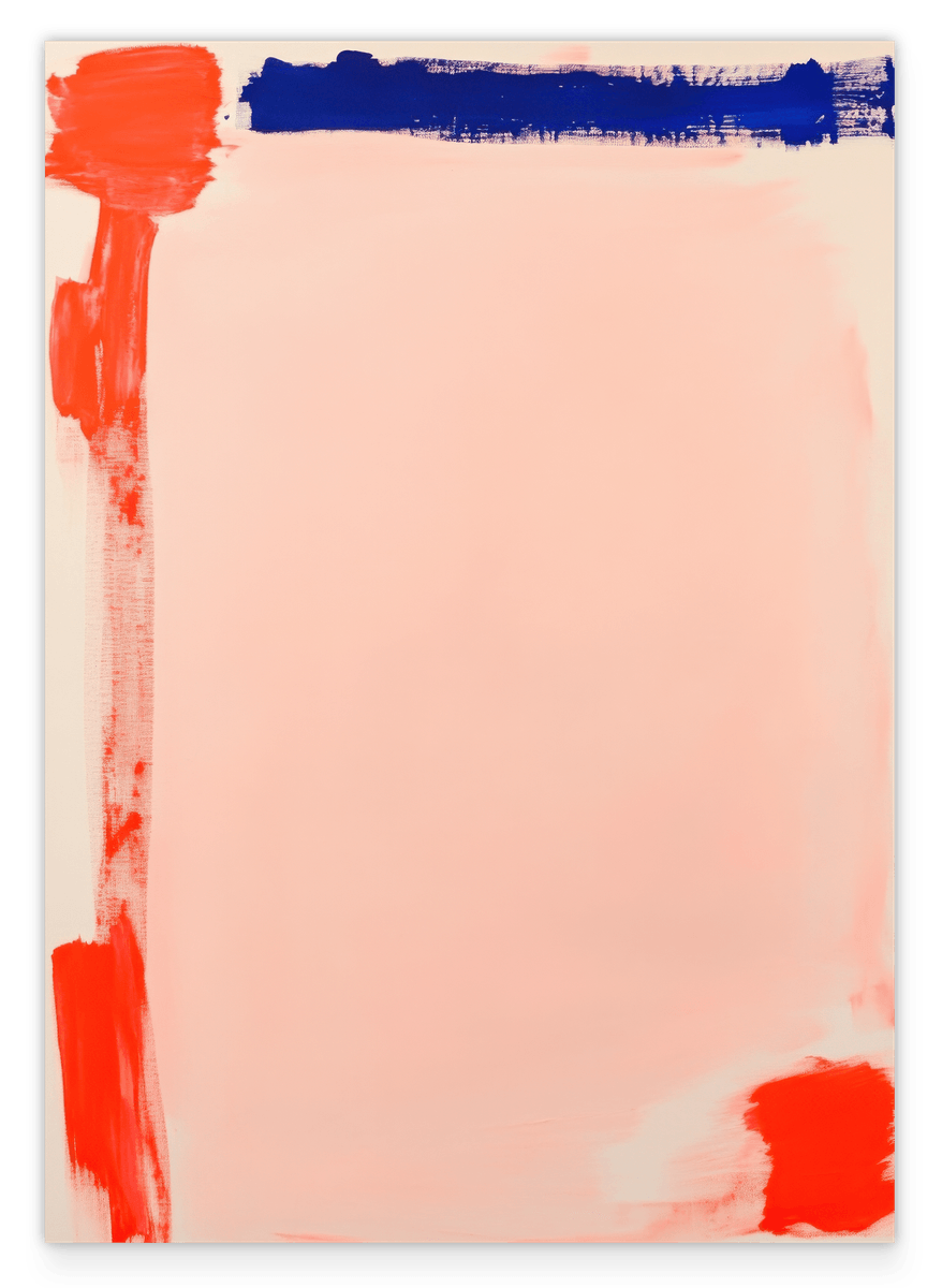 Bright Blush - Wandkunst mit Brushstrokes