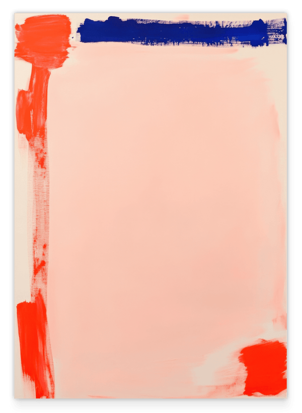 Bright Blush - Wandkunst mit Brushstrokes