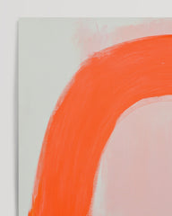 After Hover: Orange Arc - Abstrakte Kunst mit Bogen