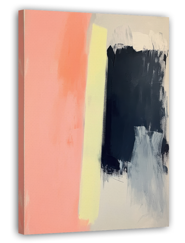 Creative Colourblocking in Schwarz und Apricot