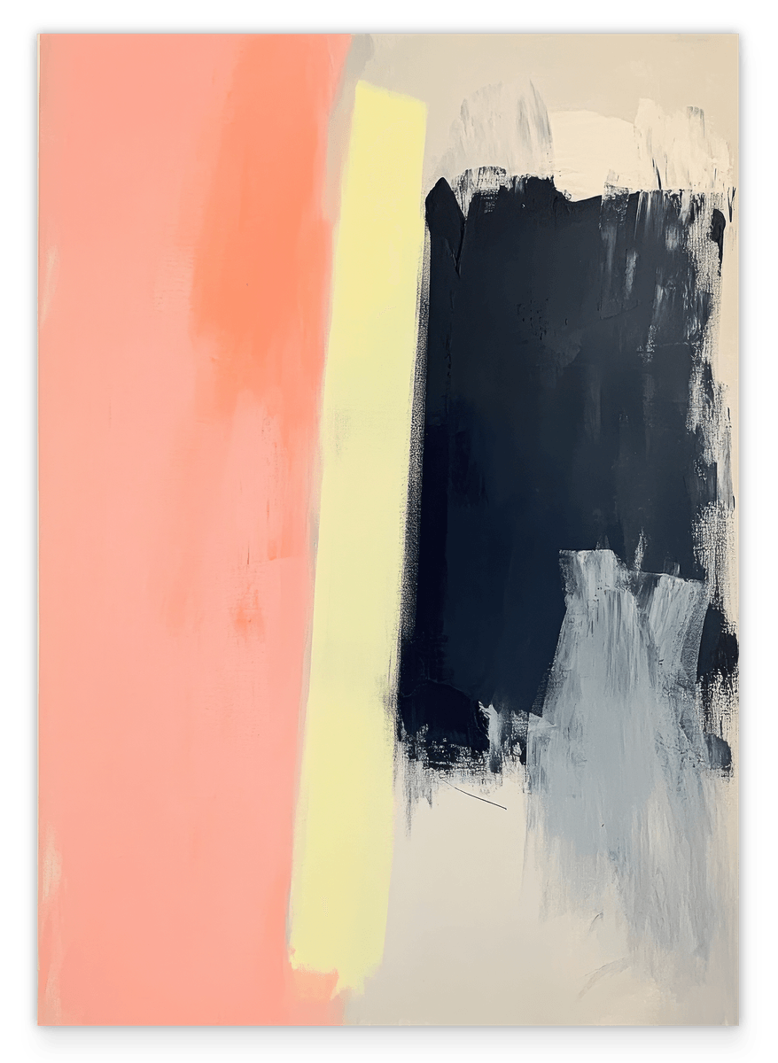 Creative Colourblocking in Schwarz und Apricot