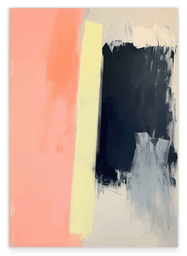 Creative Colourblocking in Schwarz und Apricot