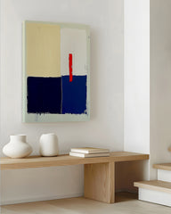 After Hover: Subtle Squares - Pinselstriche in Blau und Gelb