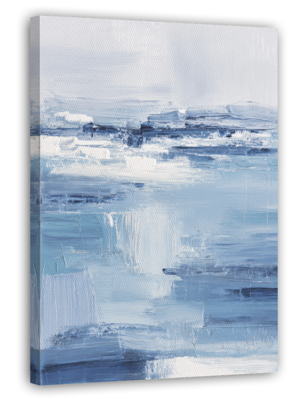 Wholesome Waves - Blaue Textur aus Pinselstrichen