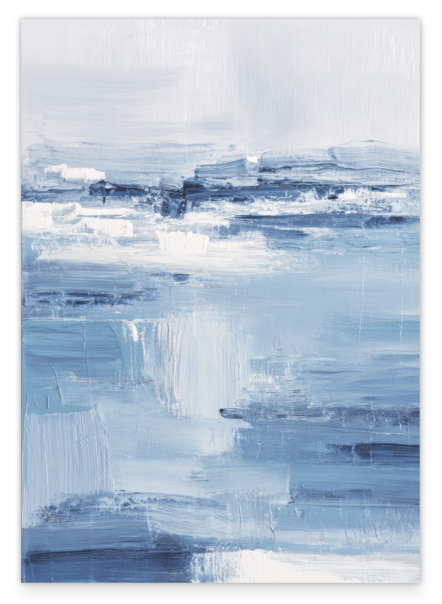 Wholesome Waves - Blaue Textur aus Pinselstrichen