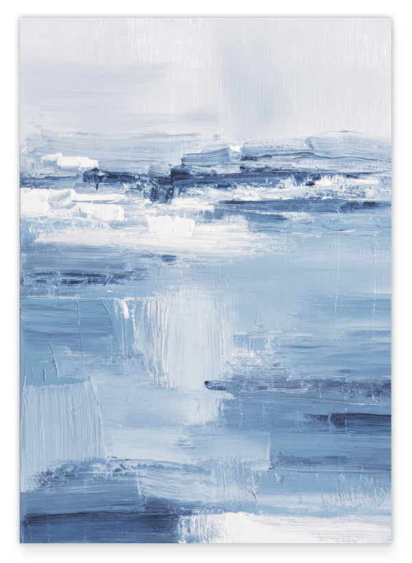 Wholesome Waves - Blaue Textur aus Pinselstrichen