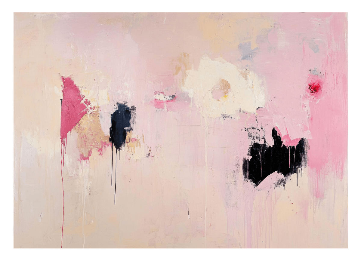 Sweet Symphony - Abstraktes Farbspiel in Rosa