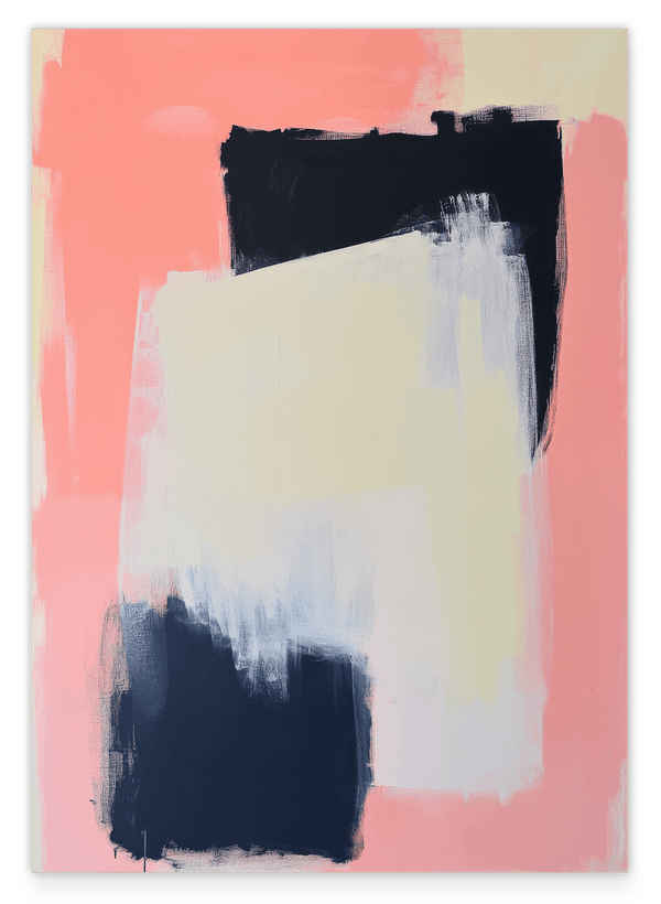 Square Trilogy - Abstraktes Pink mit Quadraten