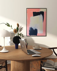 After Hover: Square Trilogy - Abstraktes Pink mit Quadraten