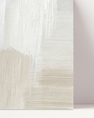 After Hover: Soft Strokes - Abstrakte Kunst in Weiß