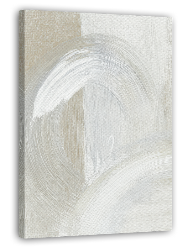 Muted Motion - Abstrakter Kreis in Weiß