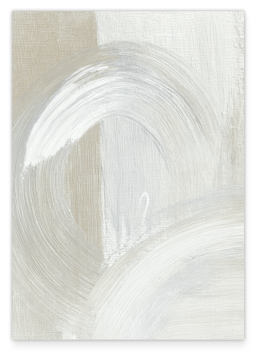 Muted Motion - Abstrakter Kreis in Weiß