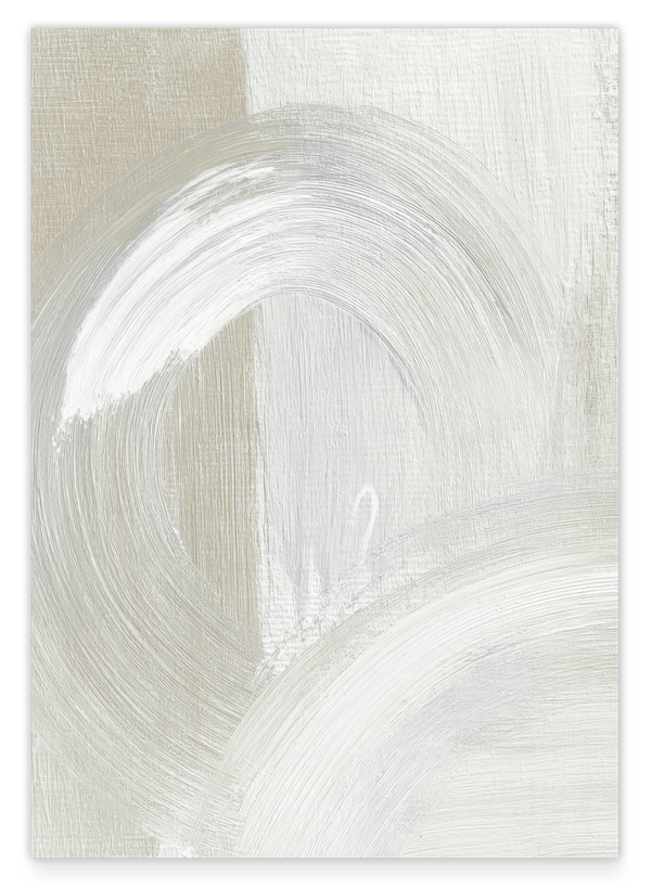 Muted Motion - Abstrakter Kreis in Weiß