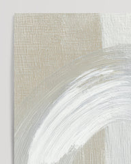 After Hover: Muted Motion - Abstrakter Kreis in Weiß