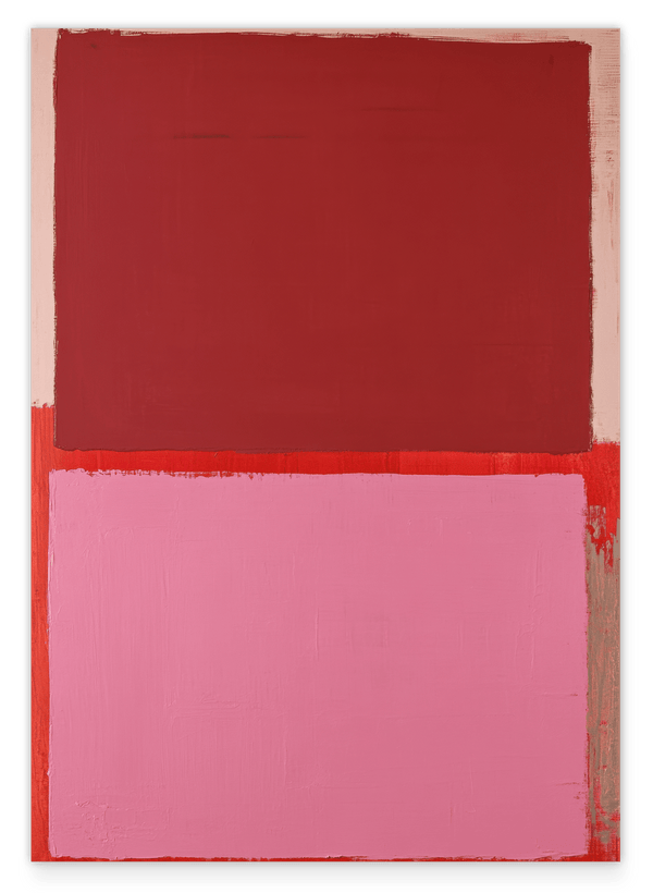 Duo Rojo - Abstrakte Kunst in Rot und Rosa