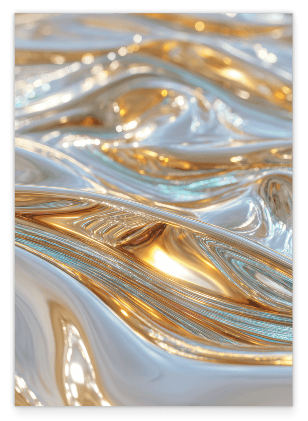 Metallic Liquid No. 1 in Gold und Silber