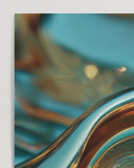 After Hover: Metallic Liquid No. 3 in Türkis und Gold