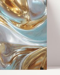 After Hover: Metallic Liquid No. 5 mit Gold & Silber - Querformat