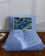 After Hover: "Nostalgic Nightsky" im Querformat - Wolken in Wellenform