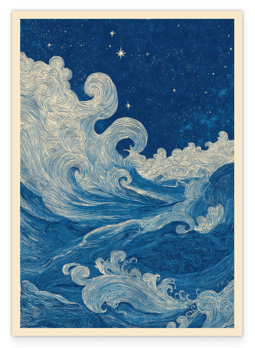 Midnight in Motion - Vintage Wellen bei Nacht